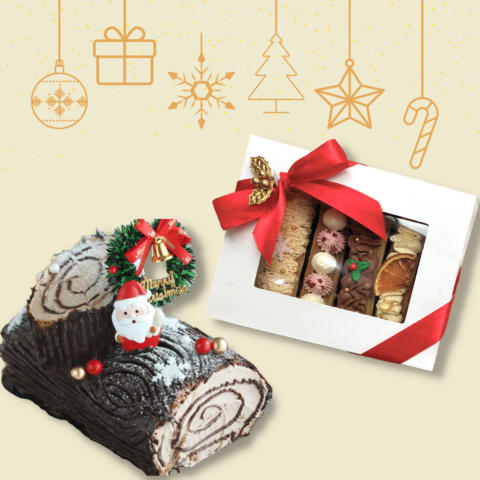 Christmas Gift Bundle 8_ Log Cake + Eclair Christmas Gift Bundle 8_ Log Cake + Eclair