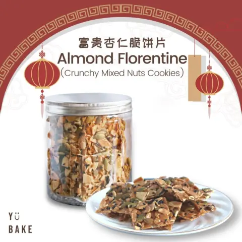 CNY Almond Florentine (Mixed Nut Cookies)