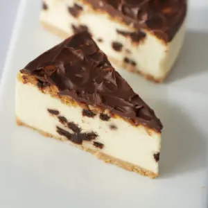 Chocolate Chip Almond Cheesecake Slice