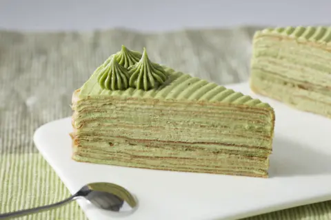 Matcha Millecrepe Slice Matcha Millecrepe Slice