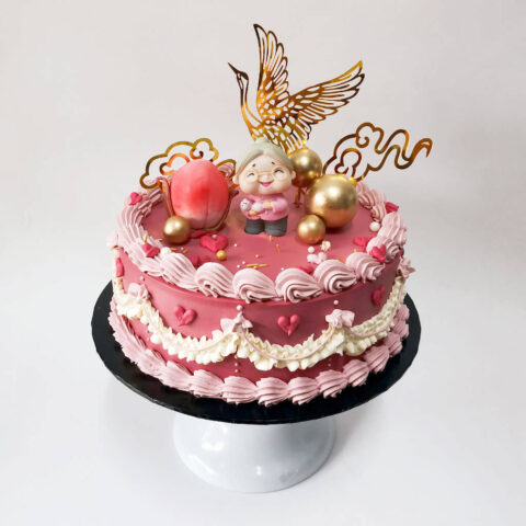 Custom Cake for Elderly Birthday
