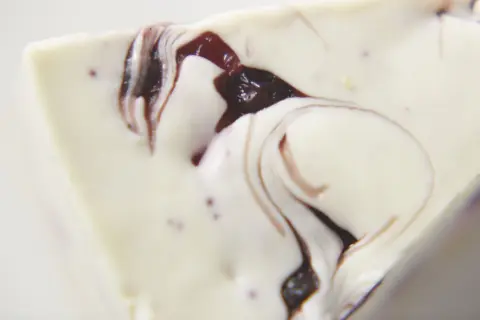 Blueberry White Chocolate Cheesecake Slice Blueberry White Chocolate Cheesecake Slice