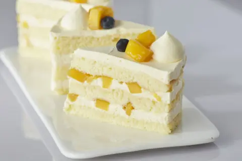 Mango Passion Fruit Cake Slice