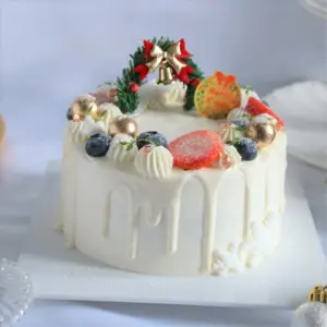 Christmas Lychee Strawberry Cake