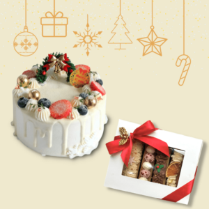 Christmas Gift Bundle 7 Lychee Strawberry Cake + Eclair