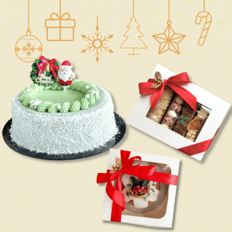 Christmas Gift Bundle 9_ Pandan + Eclair + Lemon Pound Cake Christmas Gift Bundle 9 Pandan + Eclair + Lemon Pound Cake