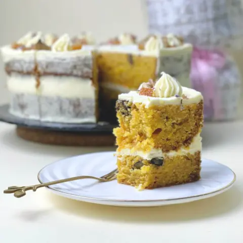 Carrot Walnut Slice Cake
