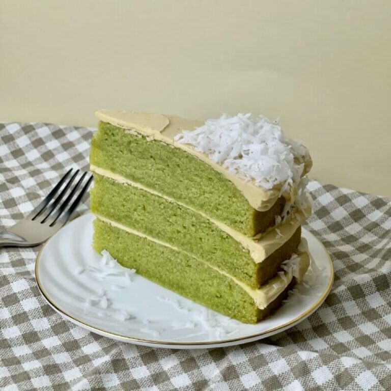 Gula Melaka Pandan Coconut Moist Slice Cake YuBake
