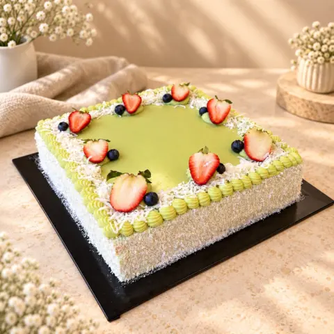 Strawberry Blueberry Coconut Cake