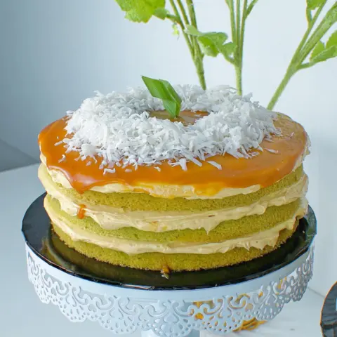 Gula Melaka Pandan Coconut Moist Cake (Whole) IMG_4130-square