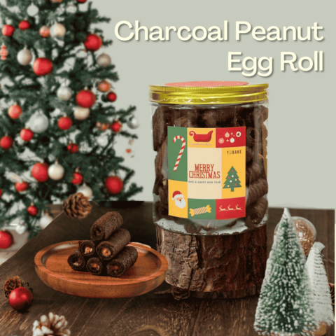 Charcoal Peanut Egg Roll (Christmas Series) (2)
