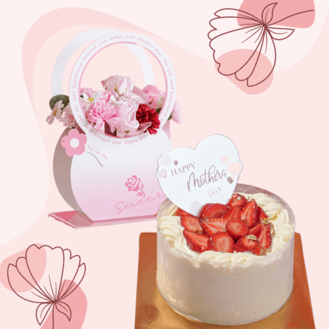 Mother Day Strawberry Cake Gift Bundle