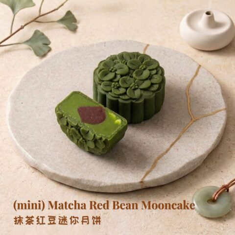 (mini) Matcha Red Bean Mooncake