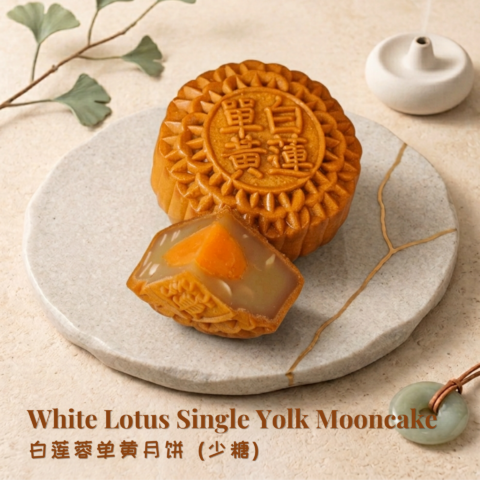 White Lotus Single Yolk Mooncake