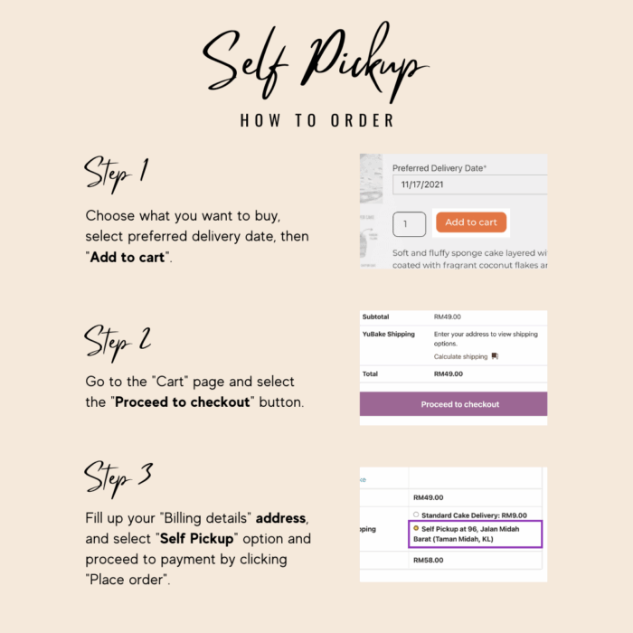 How to order for Self Pickup